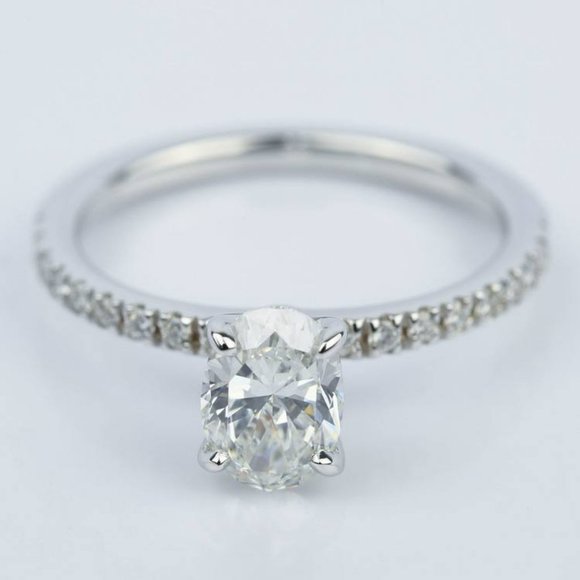 IGI 0.70 Ct Oval Lab Grown Diamond Engagement Ring - Picture 1 of 4